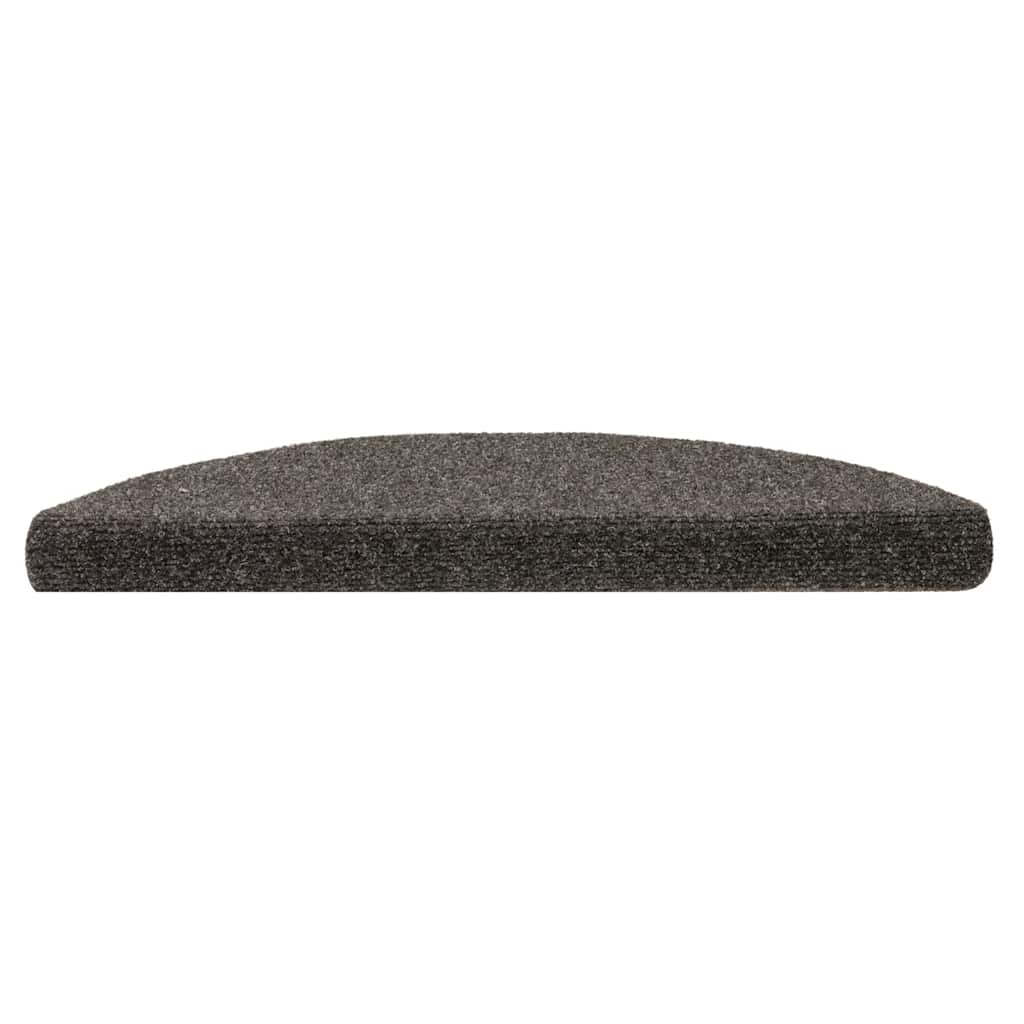 20 db öntapadós lépcsőszőnyeg 56 x 17 x 3 cm antracit félkör alakú