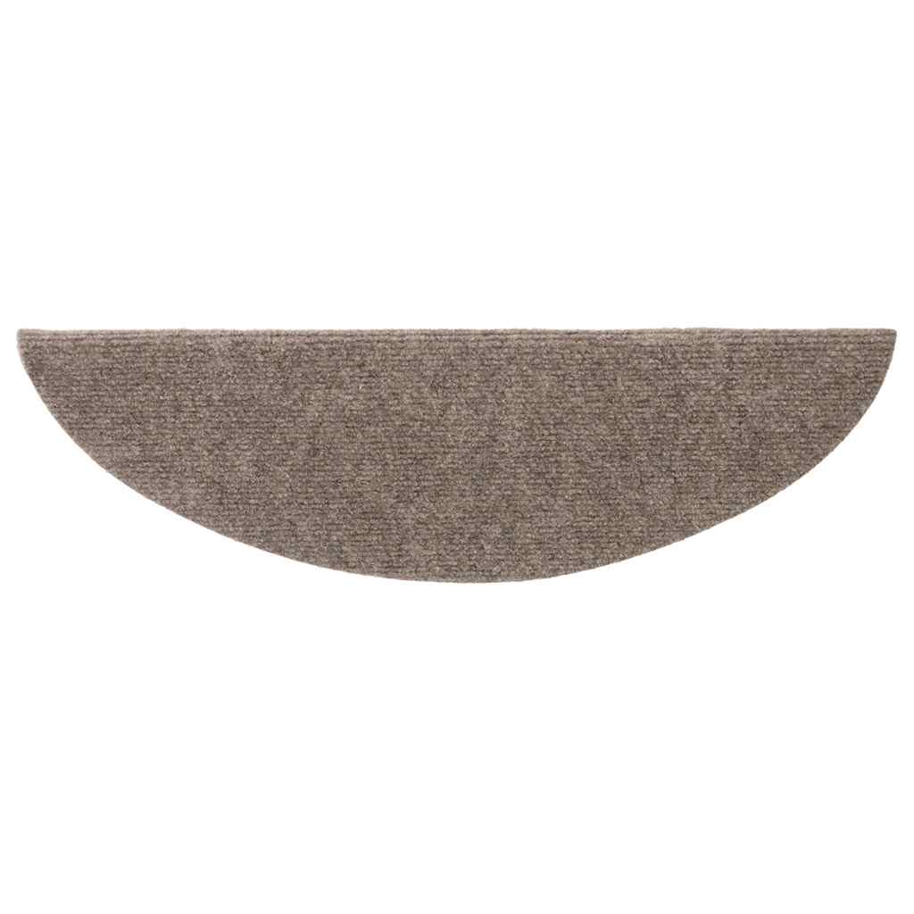 20 db öntapadós lépcsőszőnyeg 56 x 17 x 3 cm bézs félkör alakú
