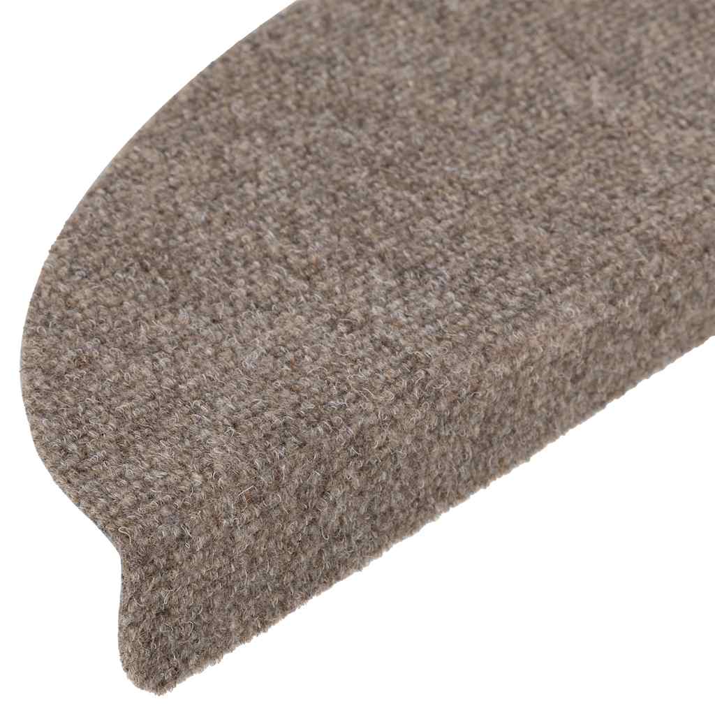 20 db öntapadós lépcsőszőnyeg 56 x 17 x 3 cm bézs félkör alakú