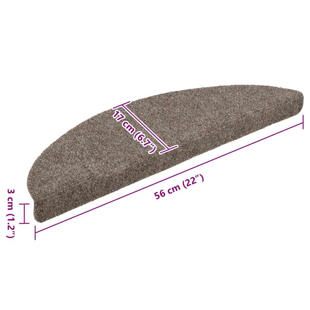 20 db öntapadós lépcsőszőnyeg 56 x 17 x 3 cm bézs félkör alakú