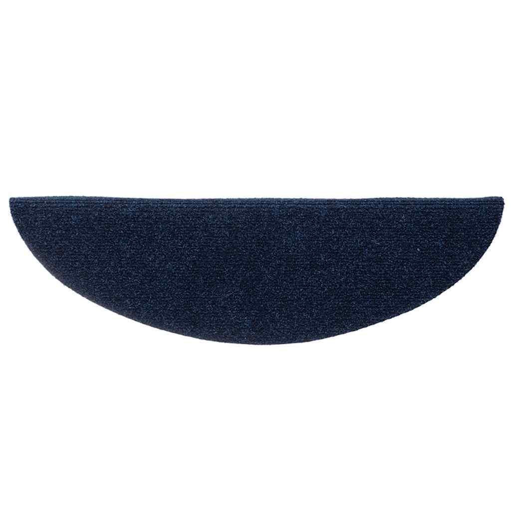 20 db öntapadós lépcsőszőnyeg, 56 x 17 x 3 cm, sötétkék, félkör alakú