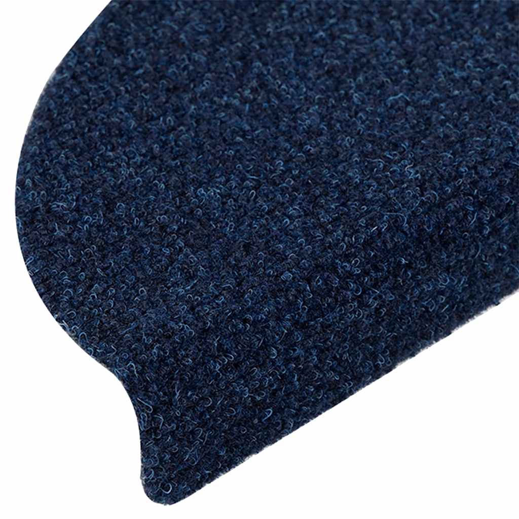 20 db öntapadós lépcsőszőnyeg, 56 x 17 x 3 cm, sötétkék, félkör alakú