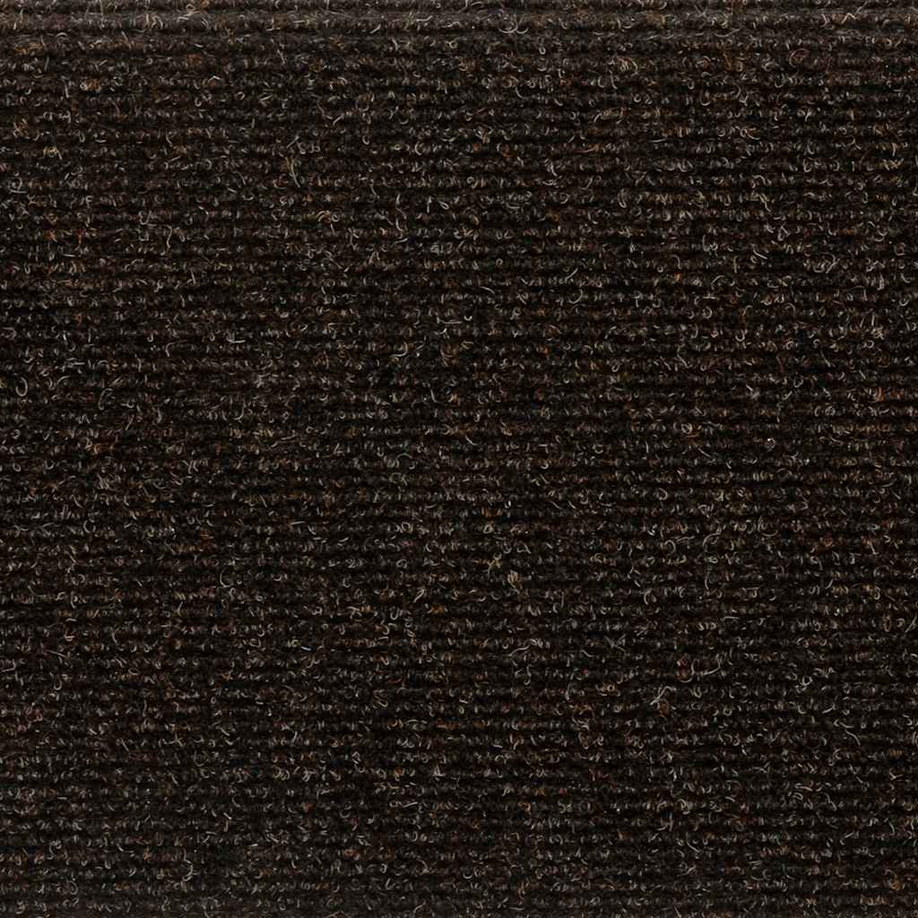 30 db öntapadós lépcsőszőnyeg, sötétbarna, téglalap alakú széllel, 65 x 21 x 4 cm