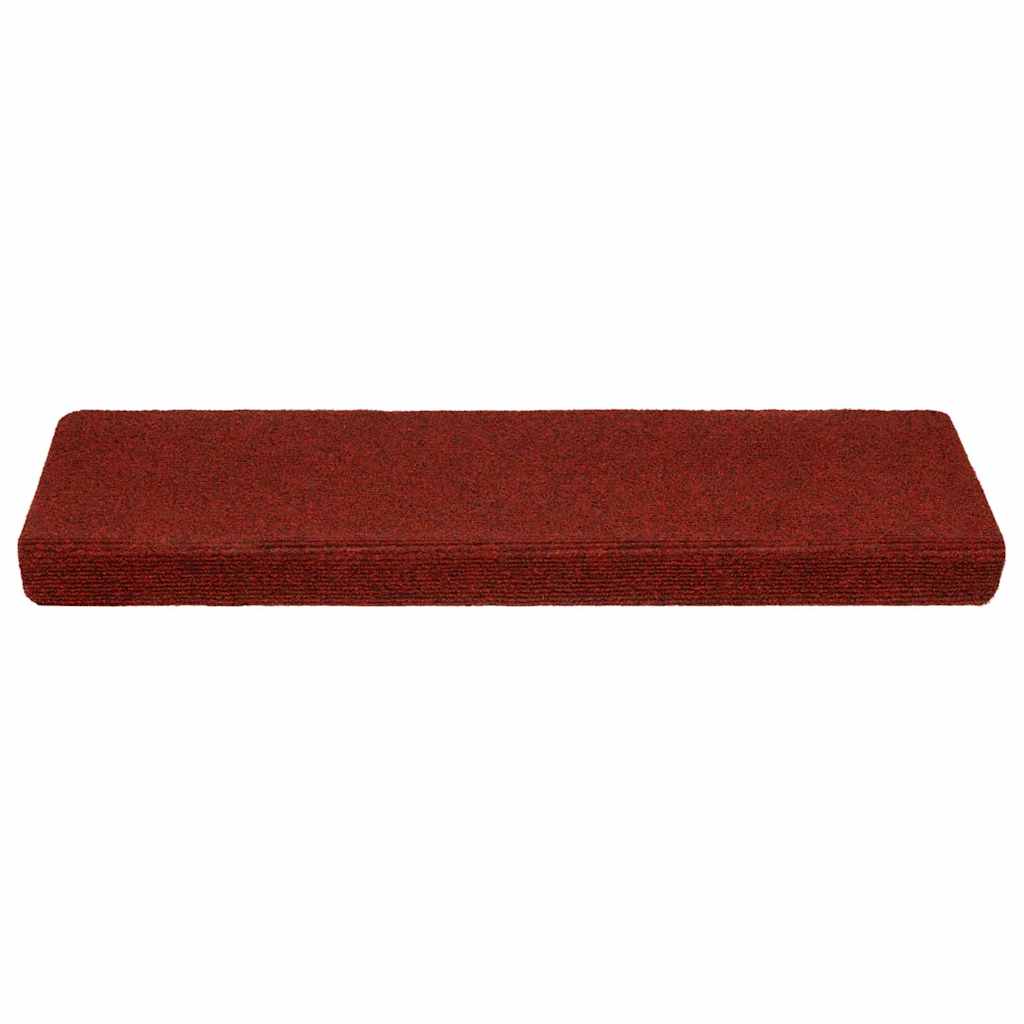 20 db öntapadós lépcsőszőnyeg, 65 x 21 x 4 cm, bordói piros, téglalap alakú széllel