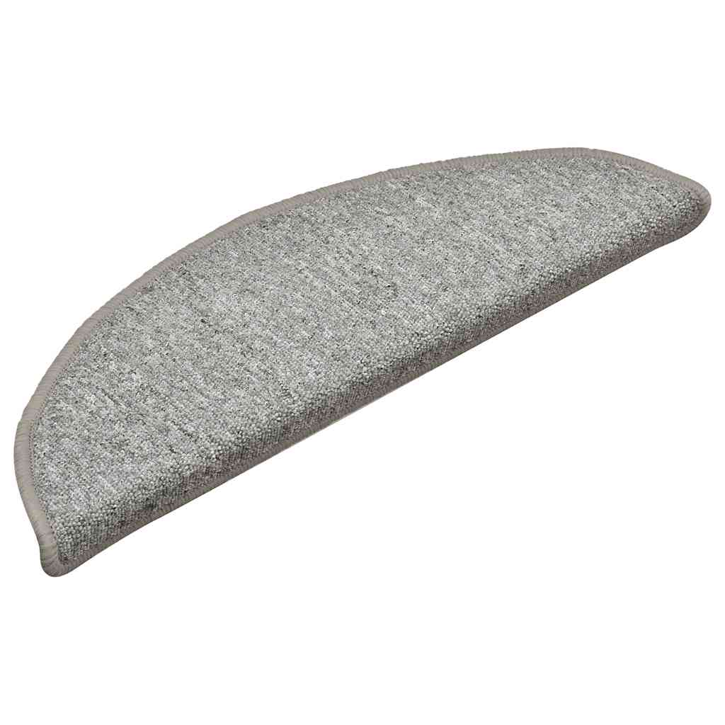 30 db világosszürke félkör alakú lépcsőszőnyeg 56 x 17 x 3 cm