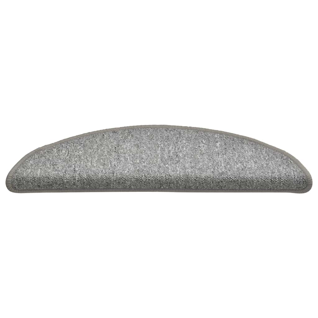 30 db világosszürke félkör alakú lépcsőszőnyeg 56 x 17 x 3 cm
