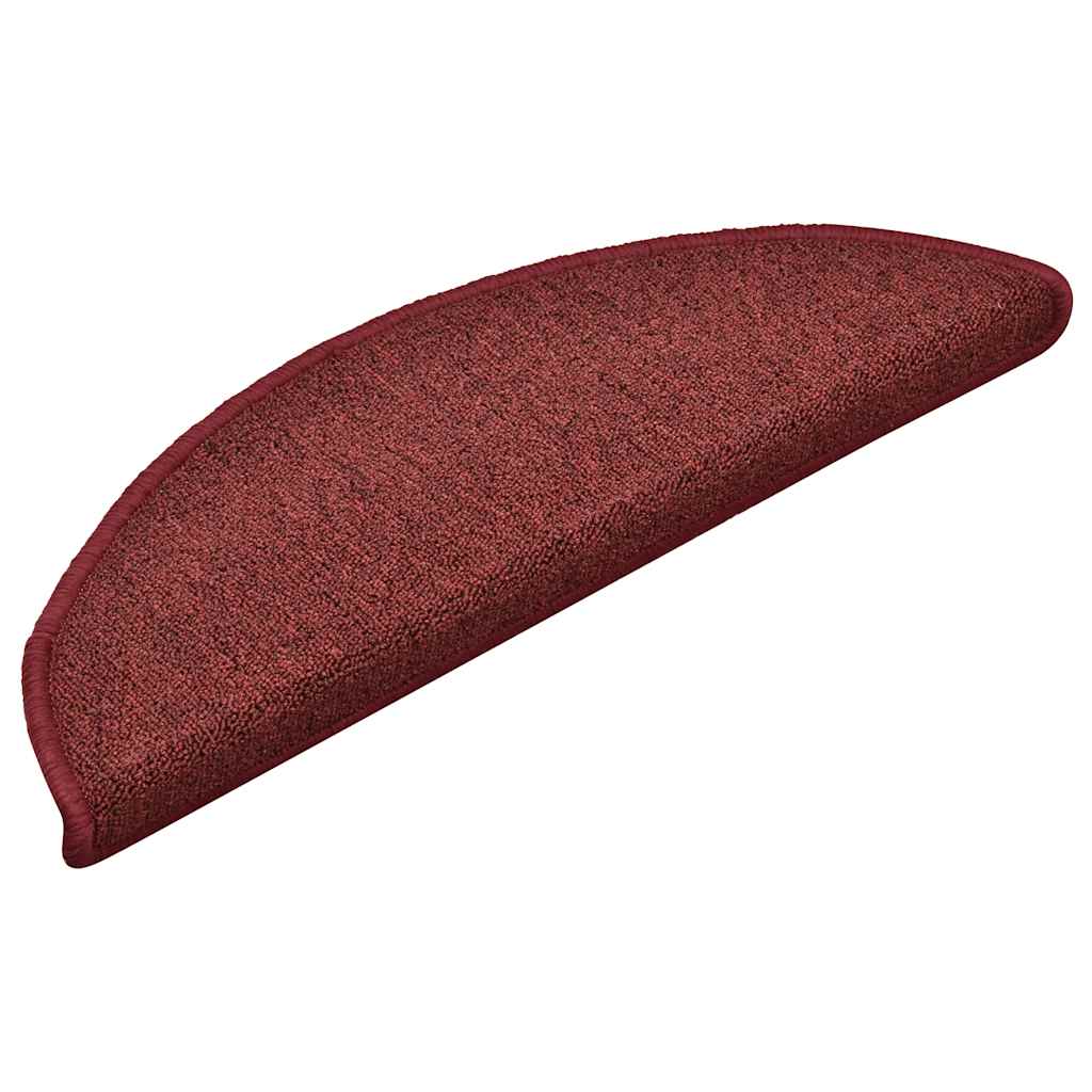 30 db lépcsőszőnyeg 56 x 17 x 3 cm bordó félkör alakú