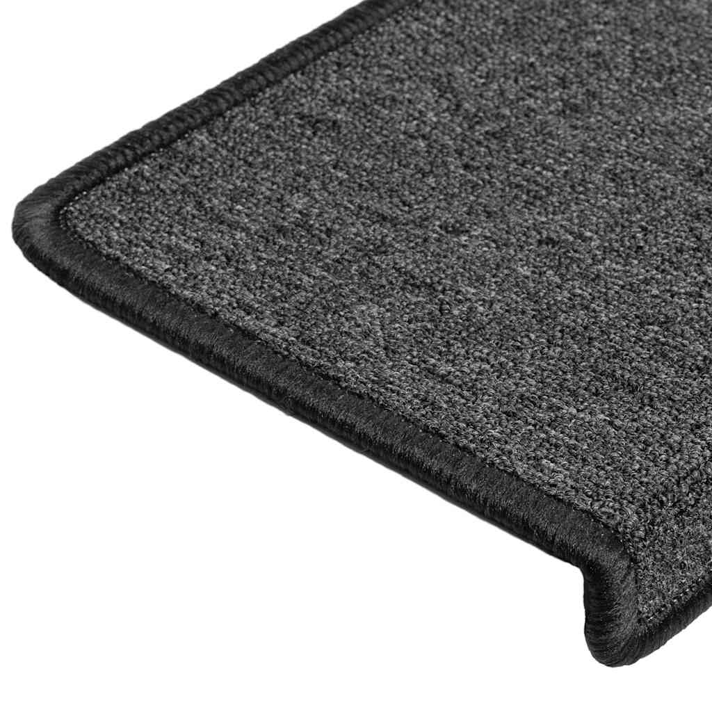 30 db lépcsőszőnyeg 65 x 21 x 4 cm antracit téglalap alakú széllel
