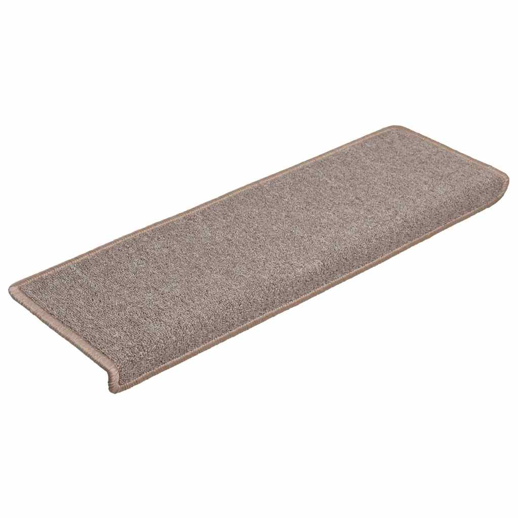 30 db világosbarna, téglalap alakú szélű lépcsőszőnyeg 65 x 21 x 4 cm