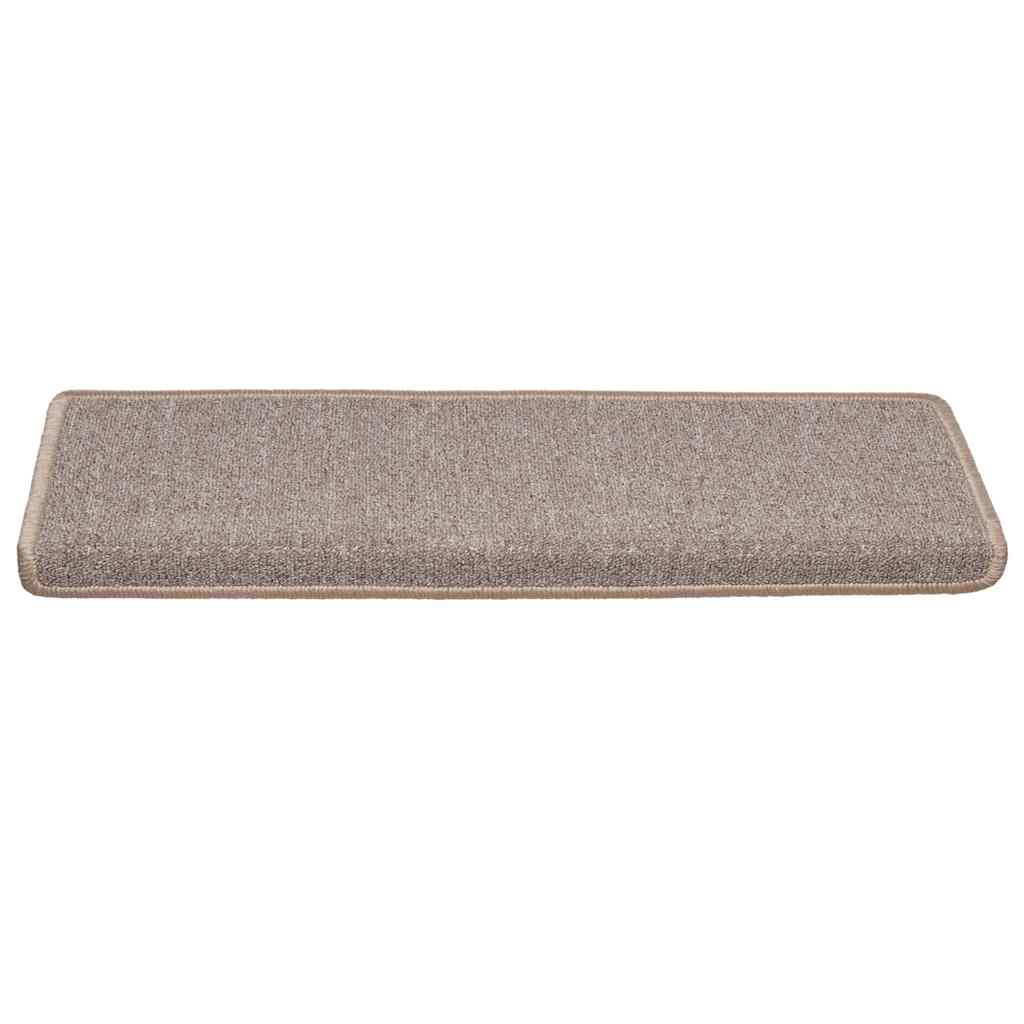 30 db világosbarna, téglalap alakú szélű lépcsőszőnyeg 65 x 21 x 4 cm
