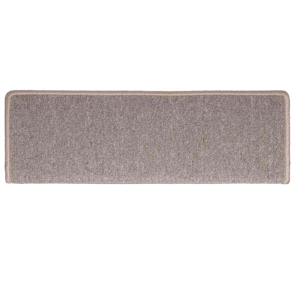 30 db világosbarna, téglalap alakú szélű lépcsőszőnyeg 65 x 21 x 4 cm