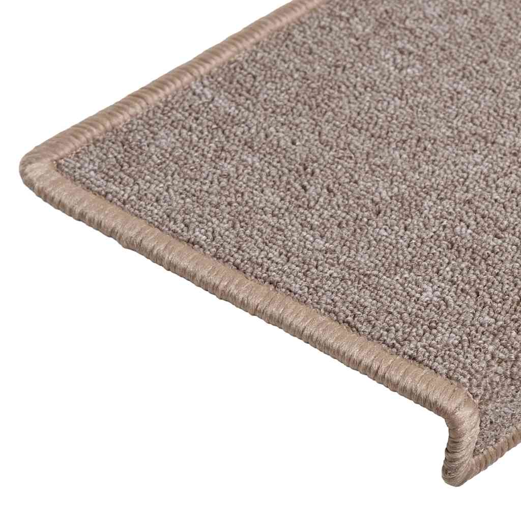 30 db világosbarna, téglalap alakú szélű lépcsőszőnyeg 65 x 21 x 4 cm
