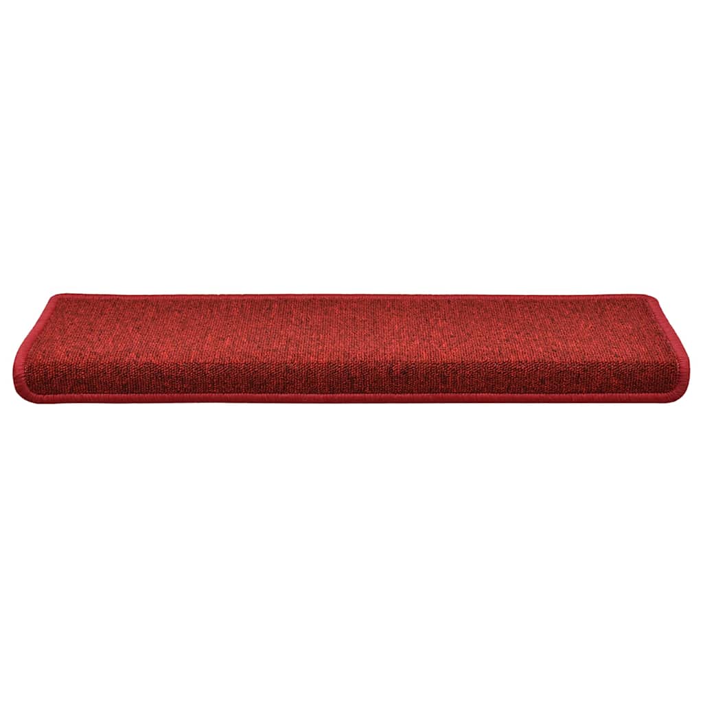 30 db lépcsőszőnyeg 65 x 21 x 4 cm piros téglalap alakú széllel