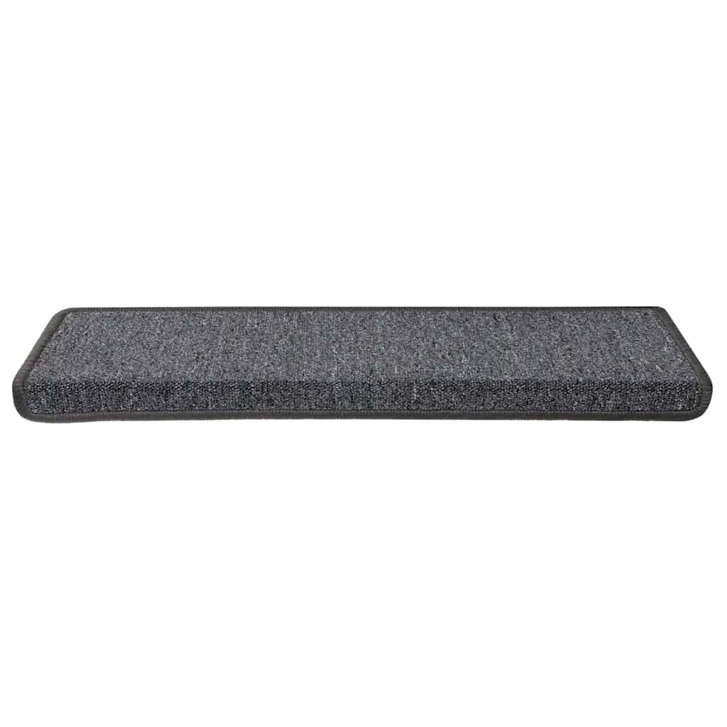 30 db sötétszürke lépcsőszőnyeg, téglalap alakú széllel, 65 x 21 x 4 cm