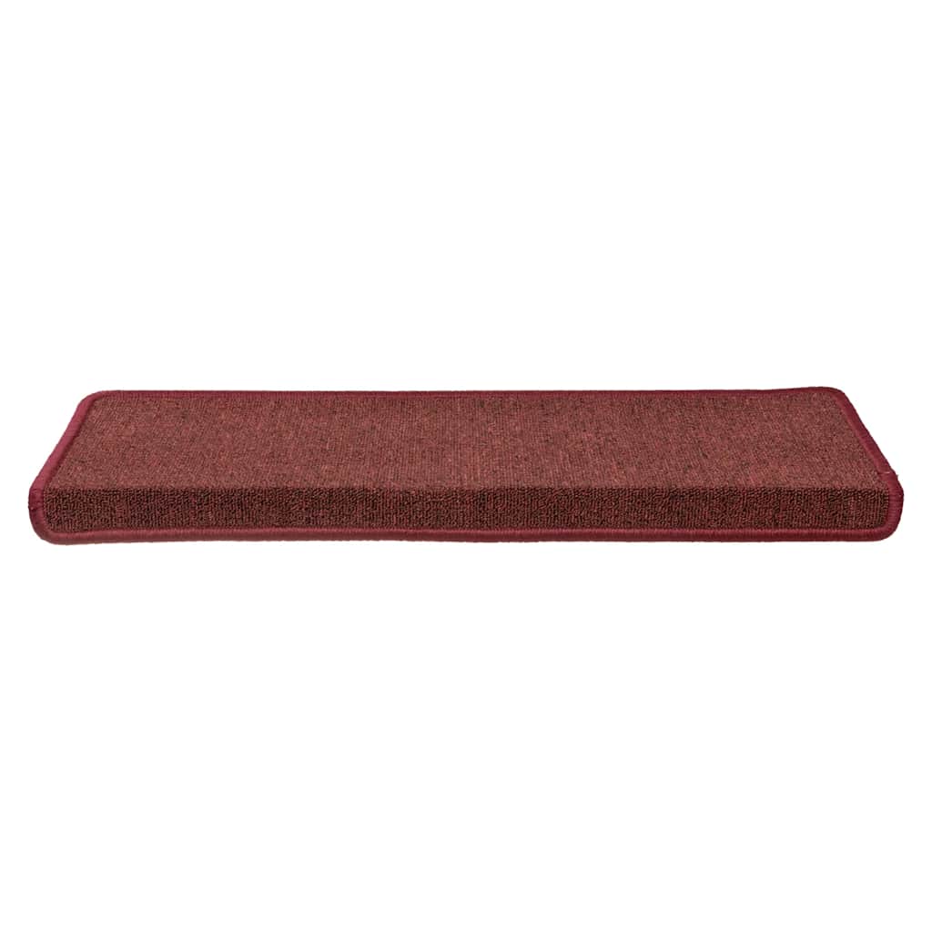 30 db lépcsőszőnyeg 65 x 21 x 4 cm bordó téglalap alakú széllel