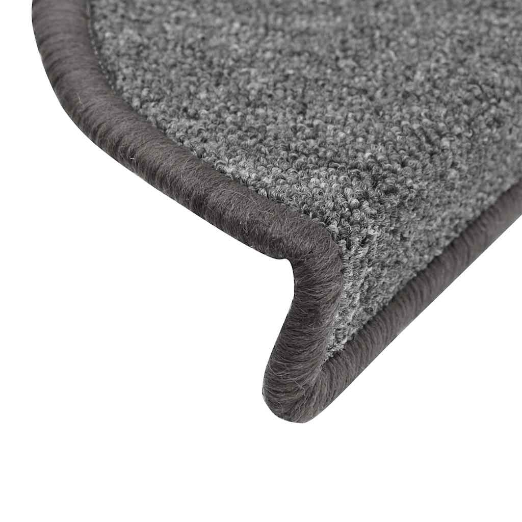 20 db sötétszürke félkör alakú lépcsőszőnyeg 56 x 17 x 3 cm