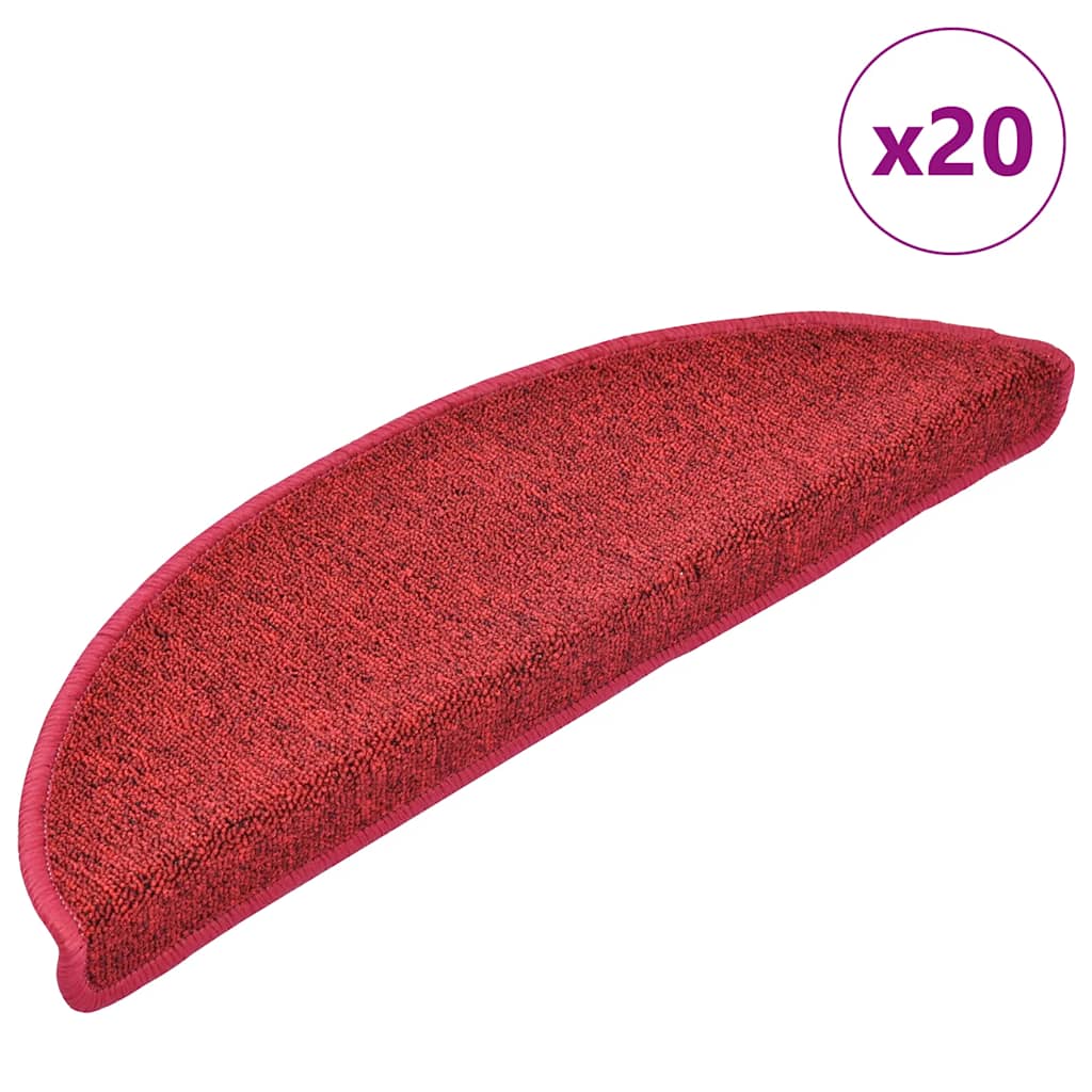 20 db lépcsőszőnyeg 56 x 17 x 3 cm bordó félkör alakú 20 db lépcsőszőnyeg 56 x 17 x 3 cm bordó félkör alakú