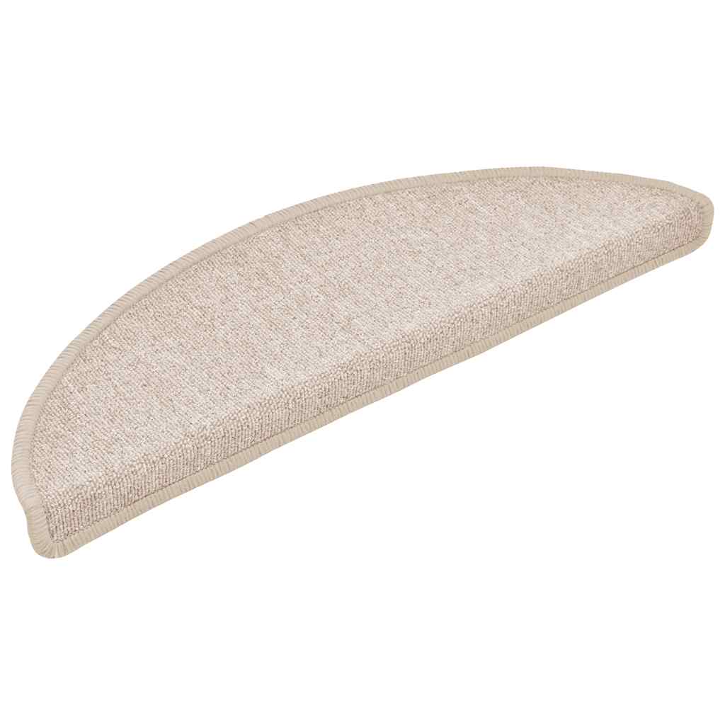 20 db lépcsőszőnyeg 56 x 17 x 3 cm bézs félkör alakú