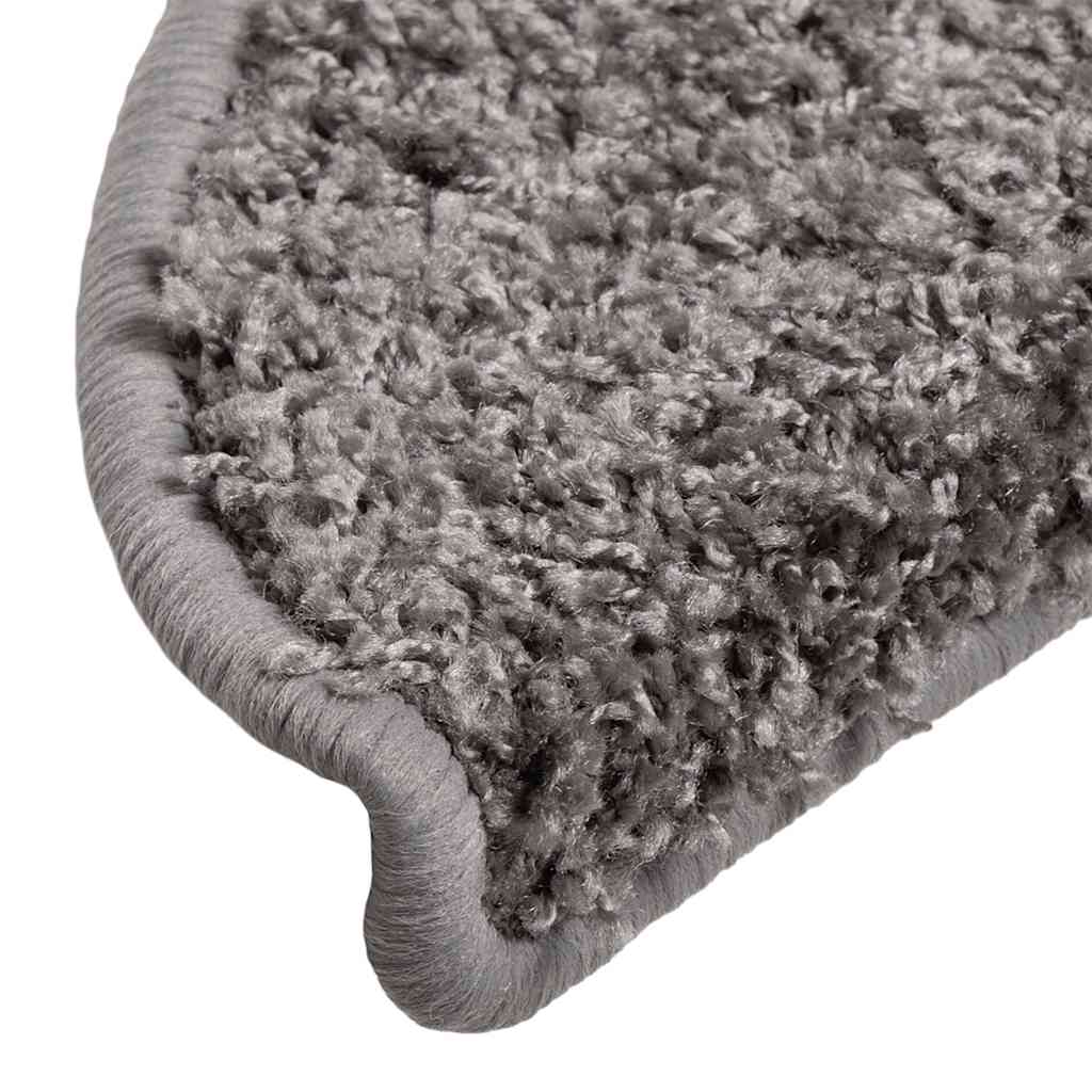 30 db szürke félkör alakú lépcsőszőnyeg 56 x 17 x 3 cm