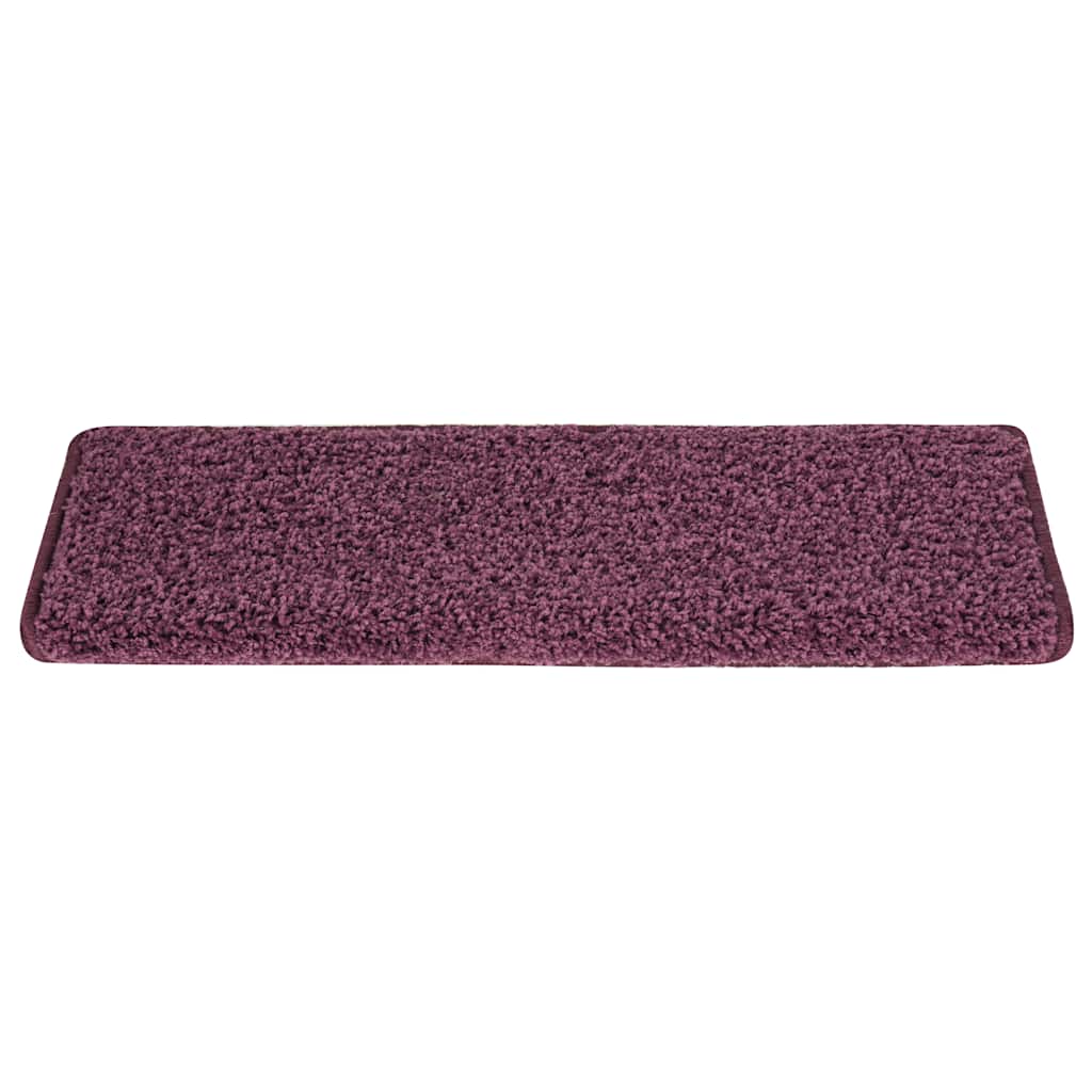 30 db lépcsőszőnyeg, 65 x 21 x 4 cm, sötétlila, téglalap alakú széllel