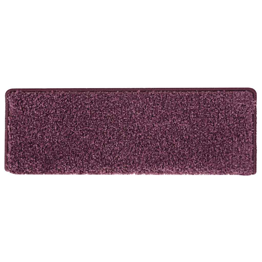30 db lépcsőszőnyeg, 65 x 21 x 4 cm, sötétlila, téglalap alakú széllel