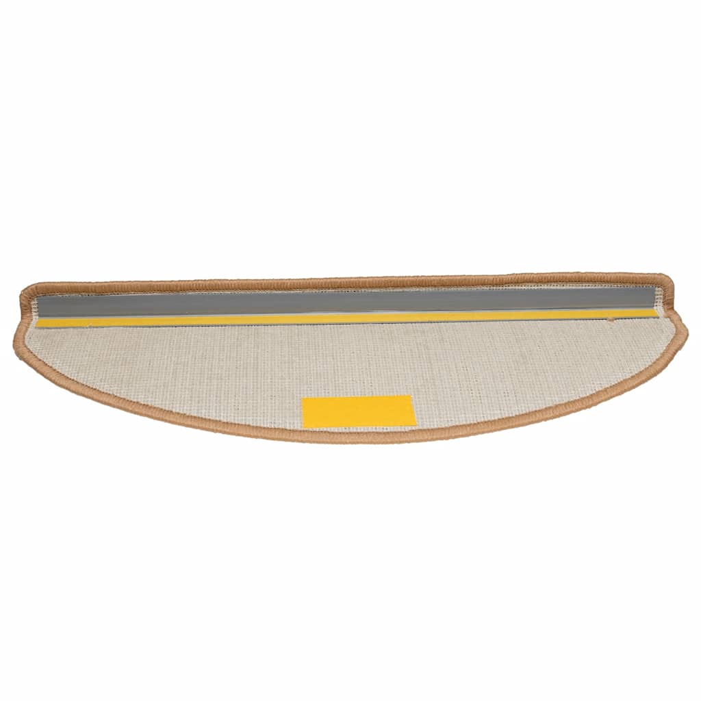 20 db bézs színű, félkör alakú lépcsőszőnyeg 65 x 21 x 4 cm, nagy