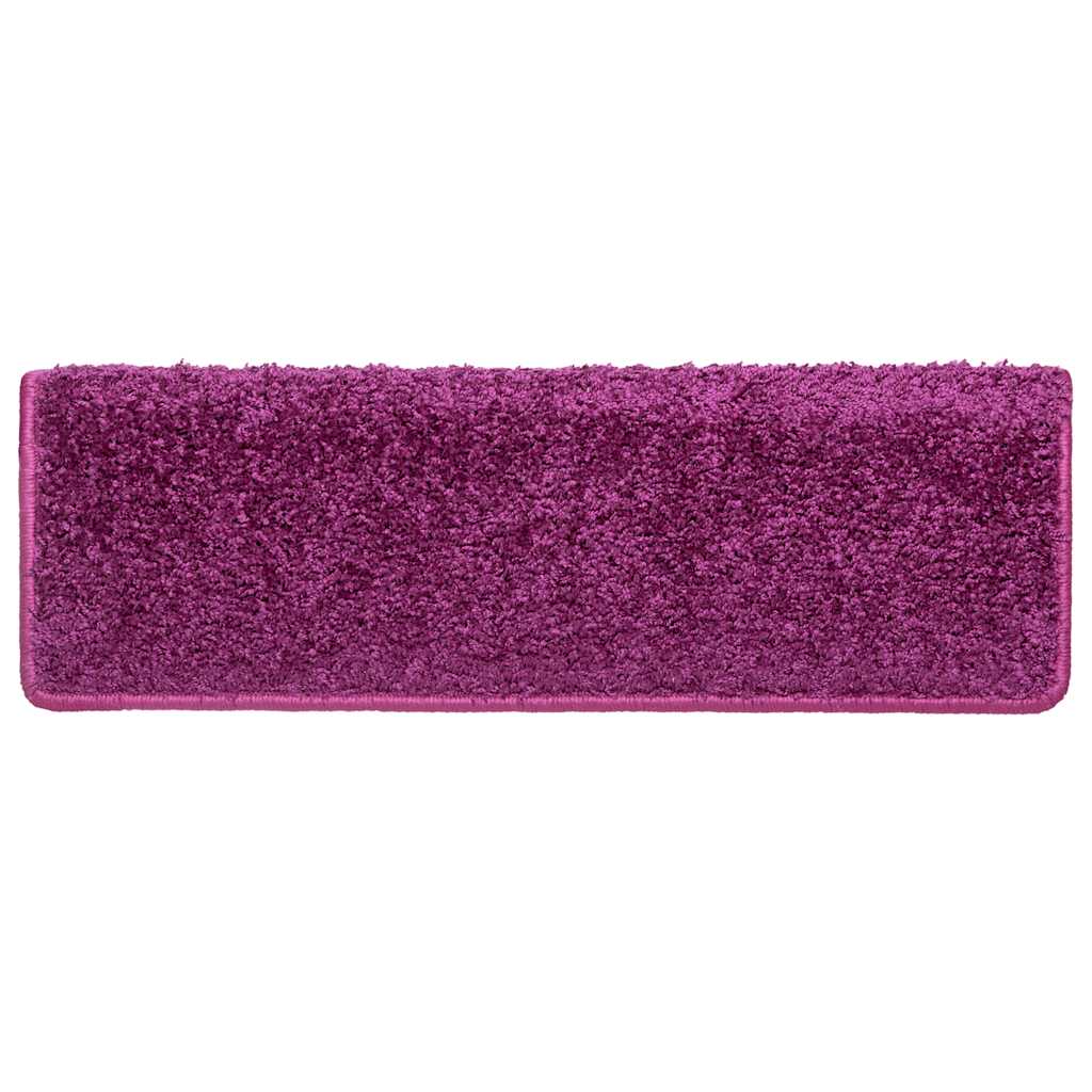20 db lépcsőszőnyeg 65 x 21 x 4 cm lila téglalap alakú széllel