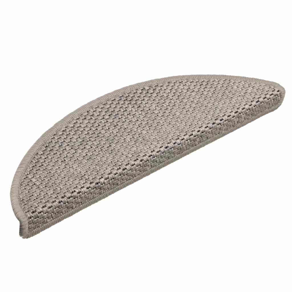 30 db ezüst lépcsőszőnyegek öntapadós szizál kinézetű 56x17x3cm