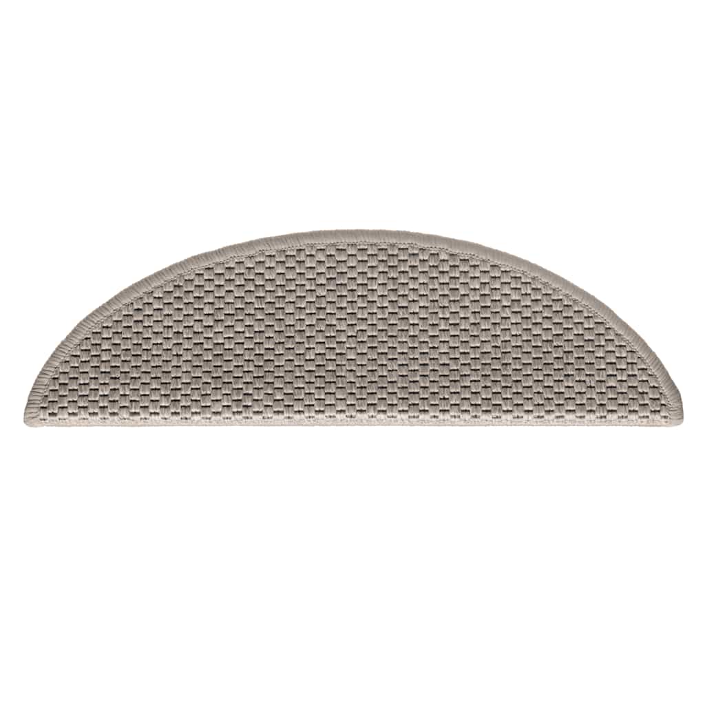 30 db ezüst lépcsőszőnyegek öntapadós szizál kinézetű 56x17x3cm