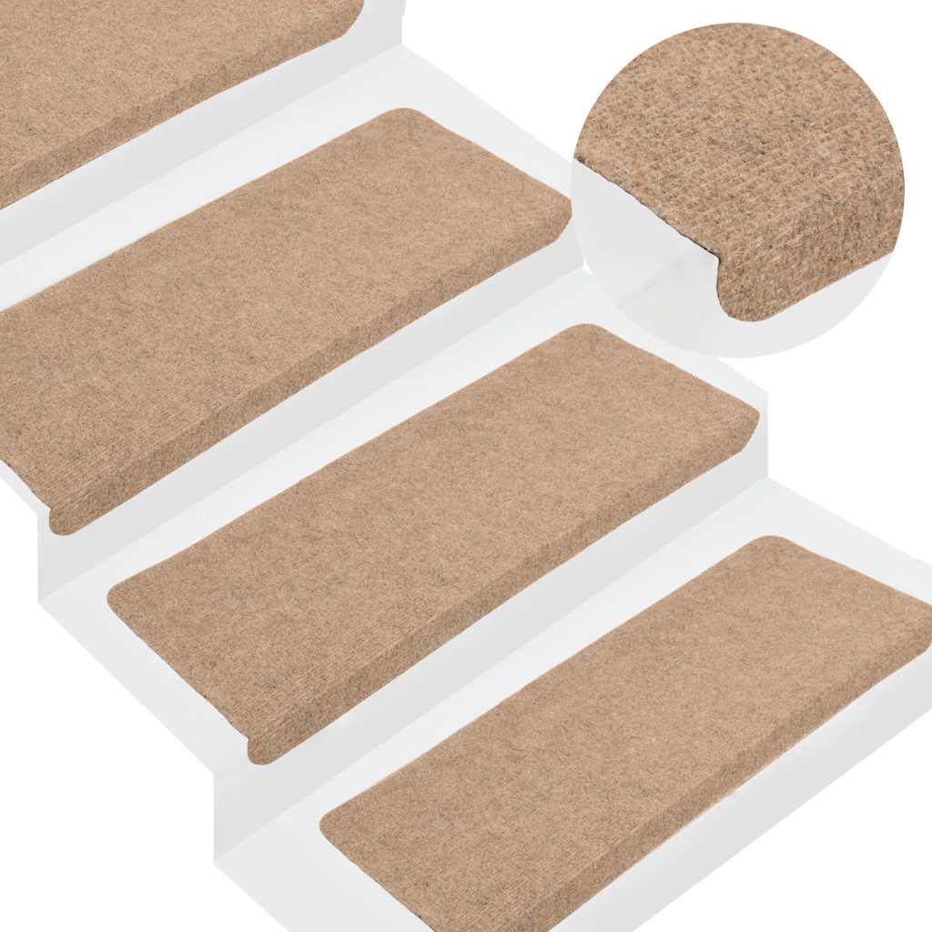 30 db bézs öntapadó lépcsőszőnyeg 65 x 24,5 x 3,5 cm