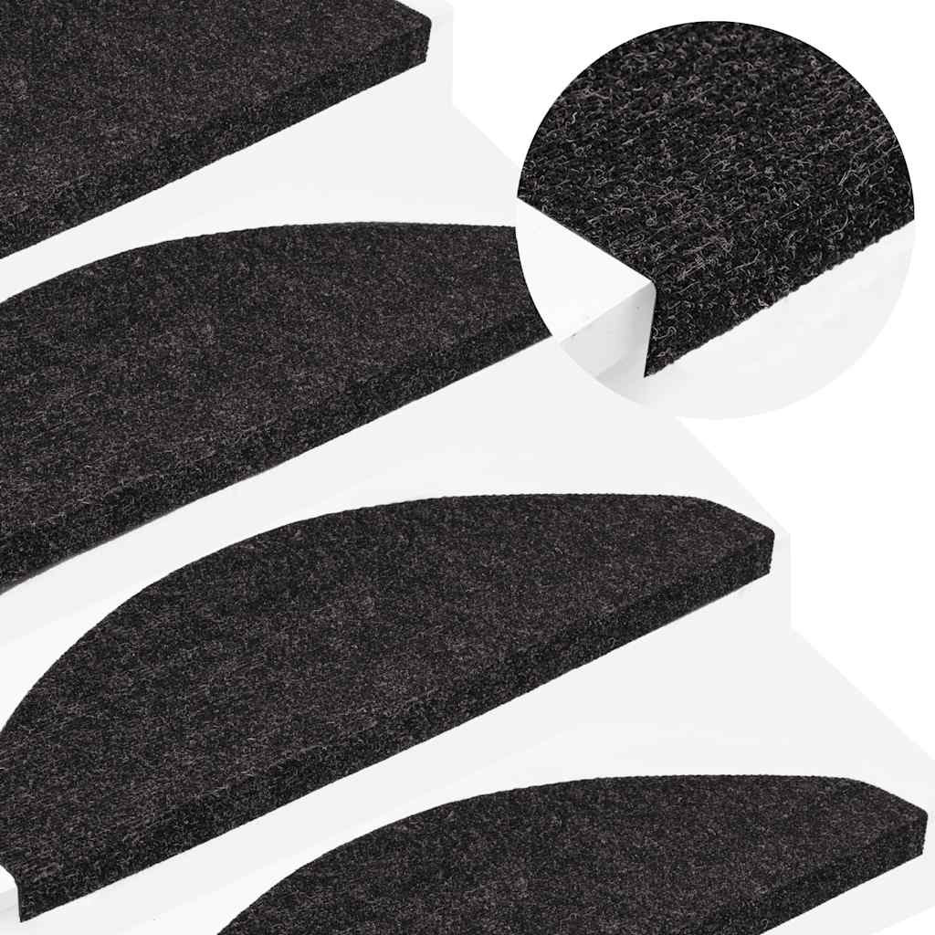 30 db antracitszürke öntapadó lépcsőszőnyeg 65 x 22,5 x 3,5 cm