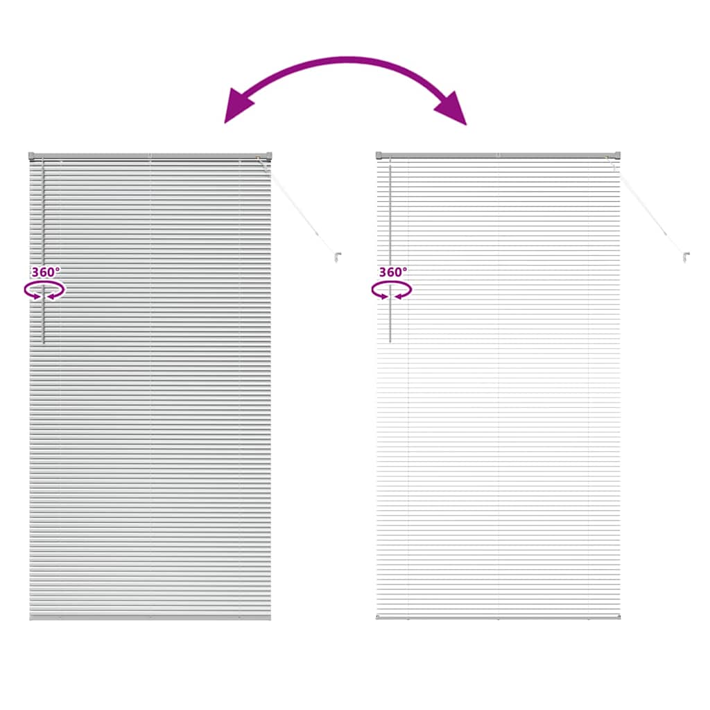 Ablak roló függönyökkel egyéb ezüst 80 x 130 cm alumínium