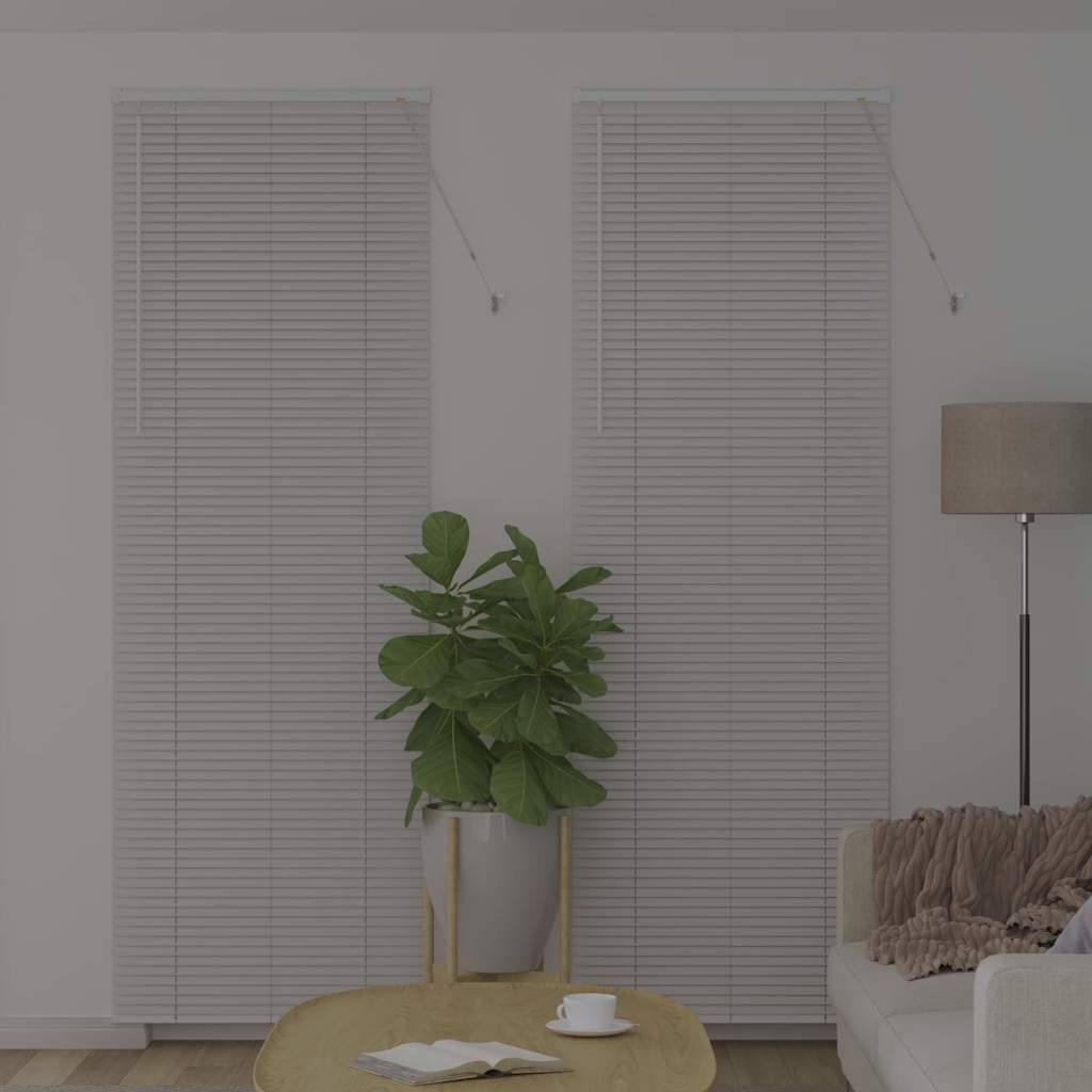 Zsalugáter redőnyök fehér 220 x 75 cm alumínium