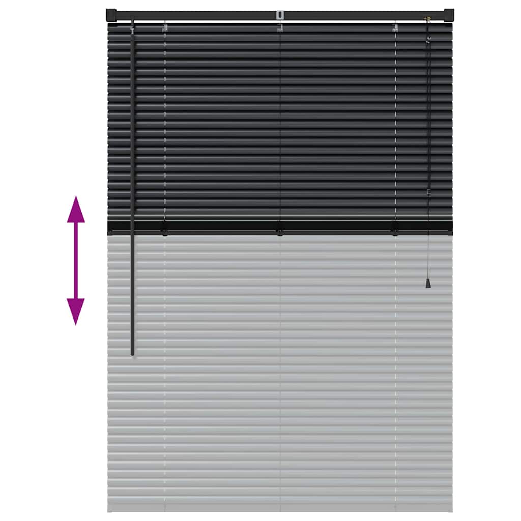 Ablak roló függönyökkel egyéb fekete 80 x 130 cm alumínium
