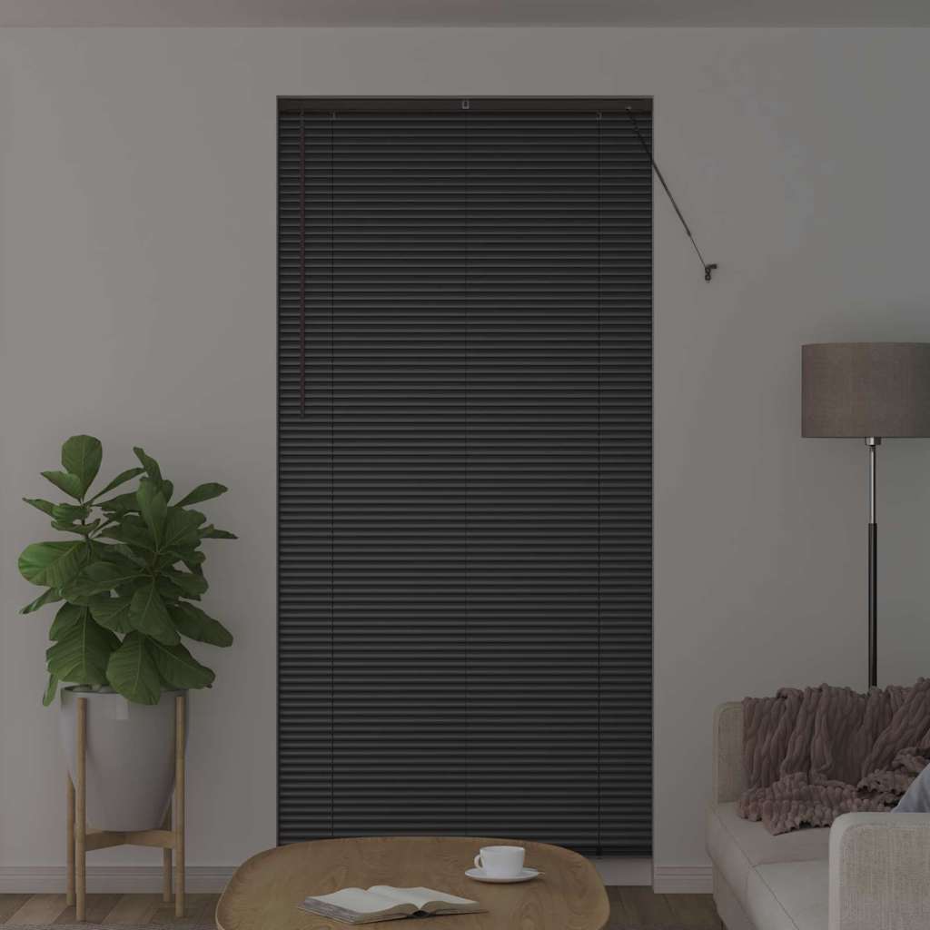 Ablak roló függönyökkel egyéb fekete 80 x 130 cm alumínium