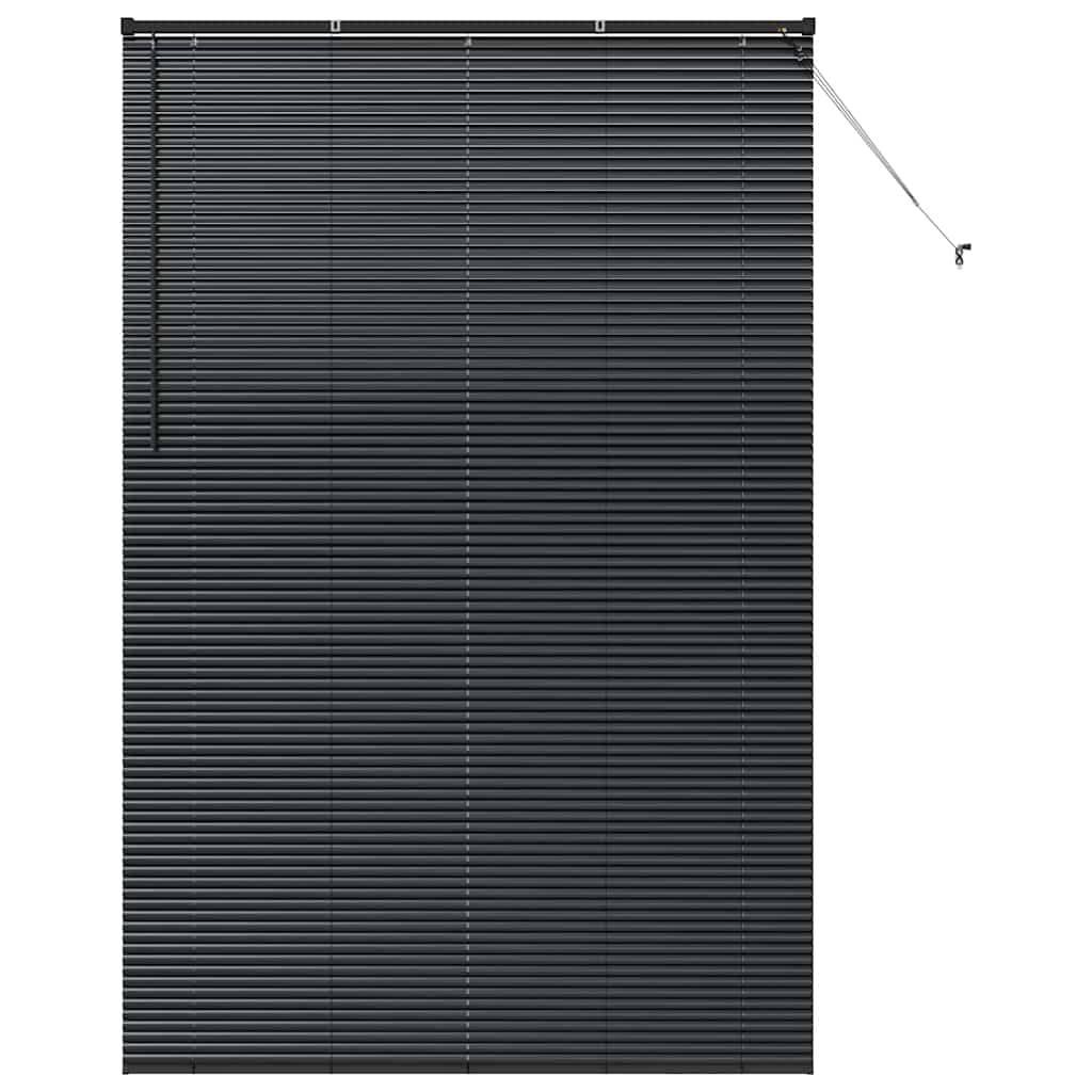 Zsalugáter redőnyök fekete 220 x 140 cm alumínium