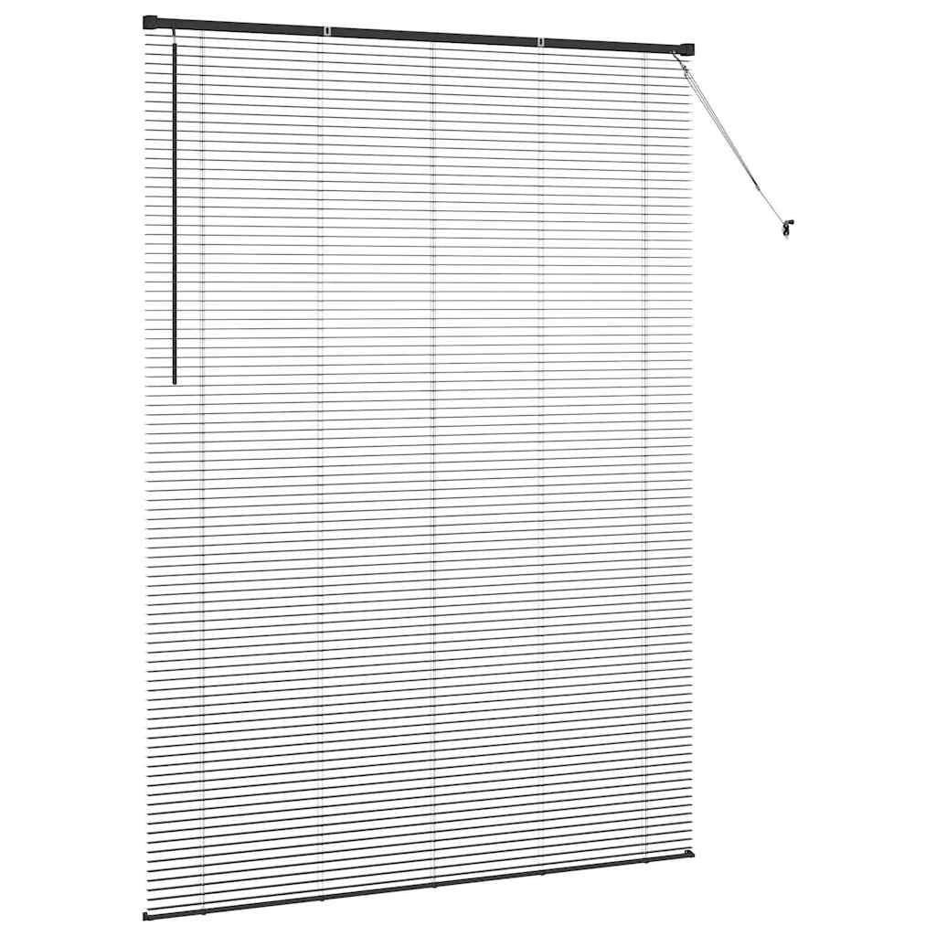 Zsalugáter redőnyök fekete 220 x 155 cm alumínium
