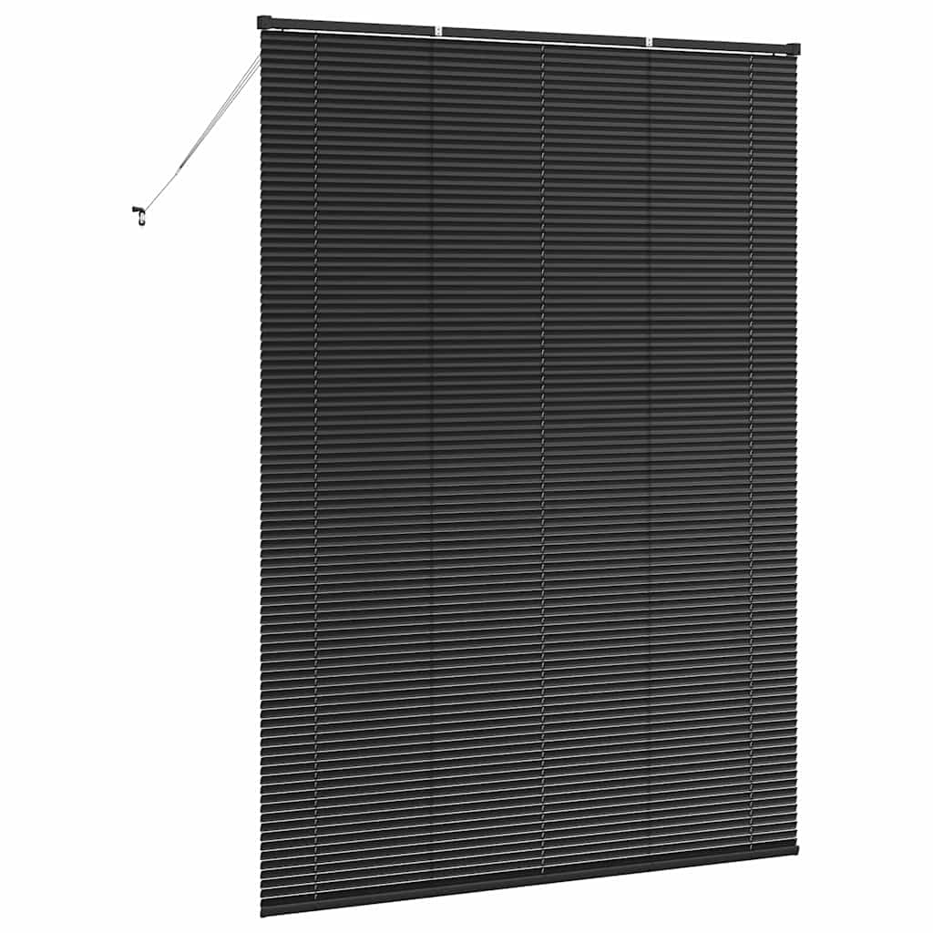 Zsalugáter redőnyök fekete 220 x 155 cm alumínium