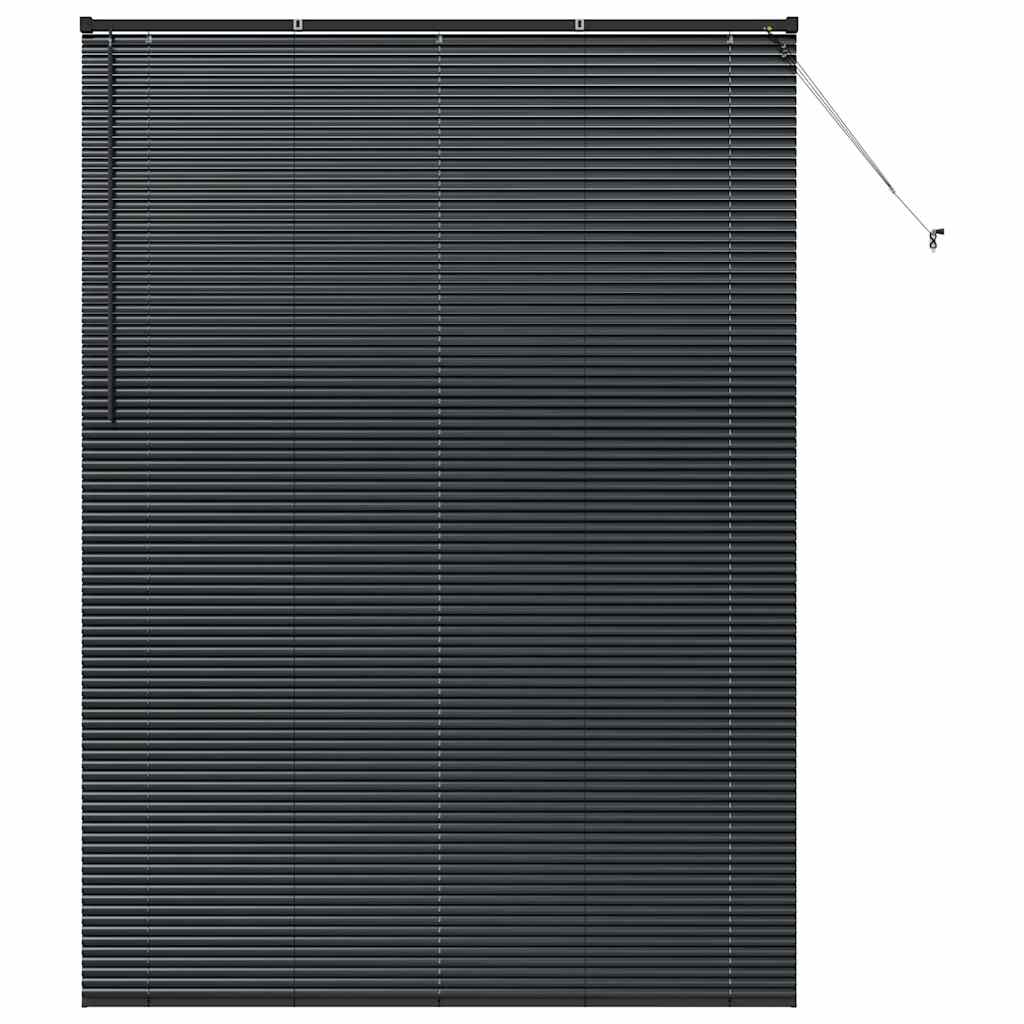 Zsalugáter redőnyök fekete 220 x 155 cm alumínium