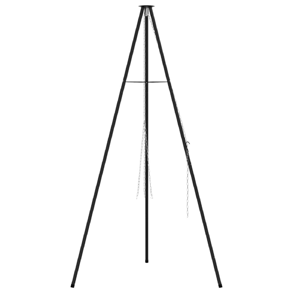 Tűzrakó állvány fekete 92 x 92 x 151,5 cm acél