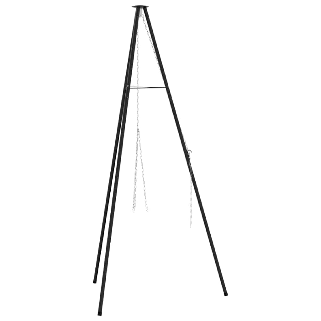 Tűzrakó állvány fekete 92 x 92 x 151,5 cm acél