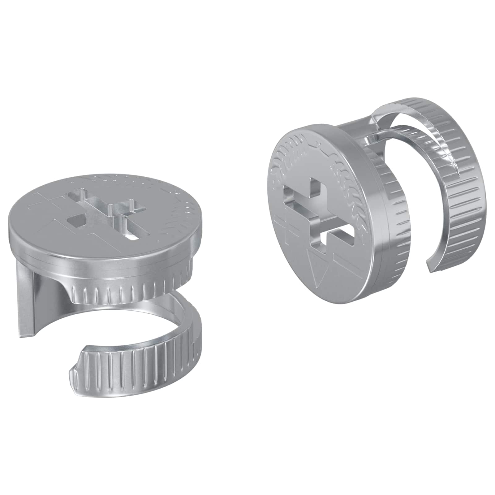 Cam zár anyák 2 pcs ezüst 12 x 10 mm acél