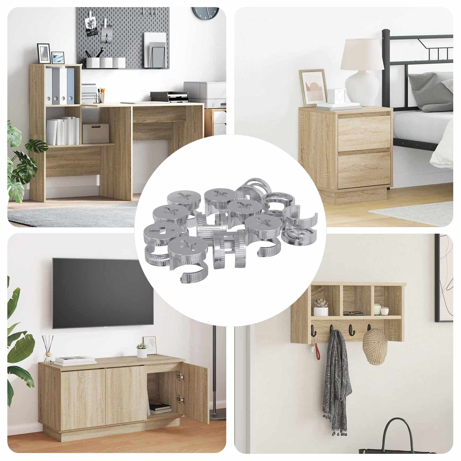 Cam zár anyák 8372 pcs ezüst acél