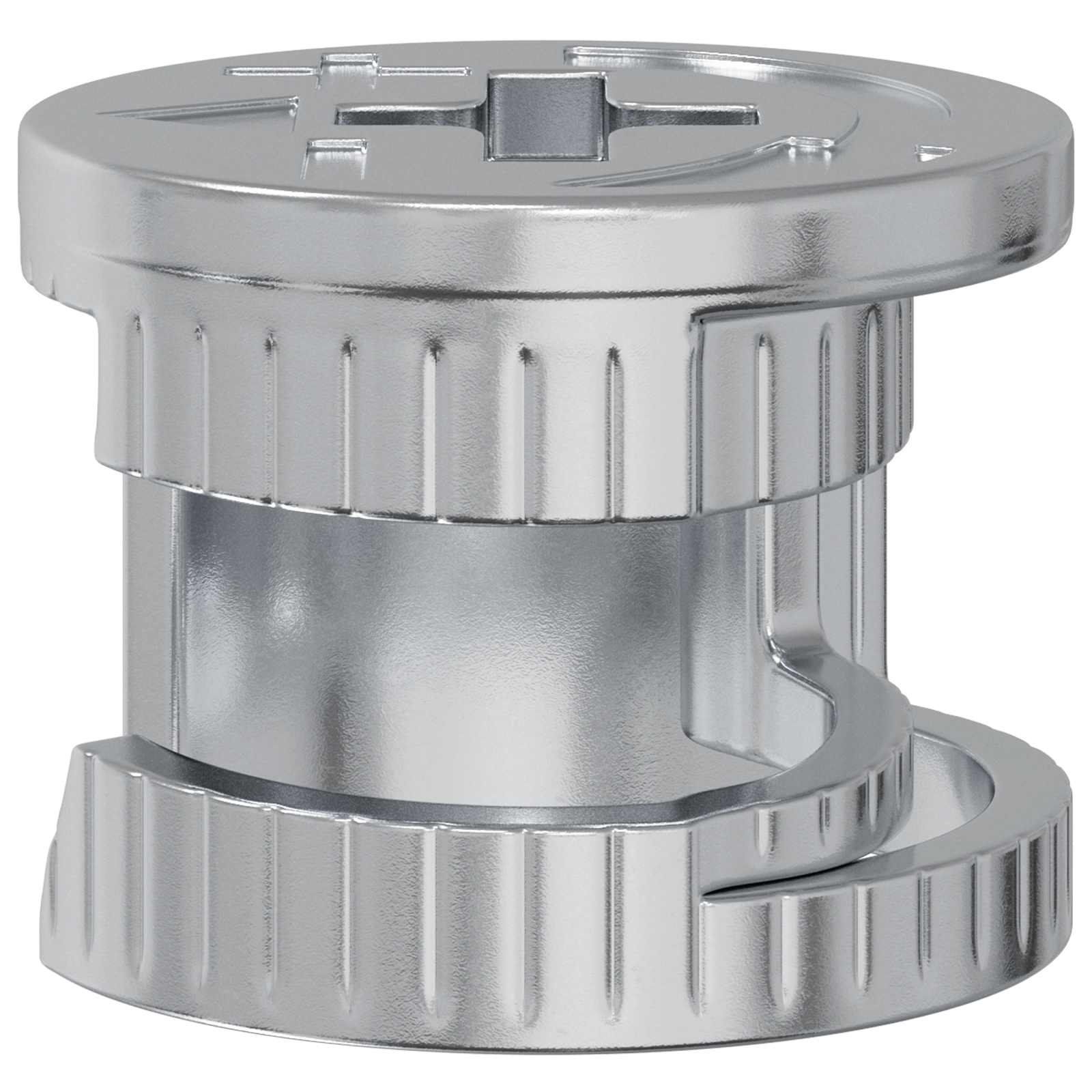 Cam zár anyák 12 pcs ezüst 15 x 11,5 mm acél