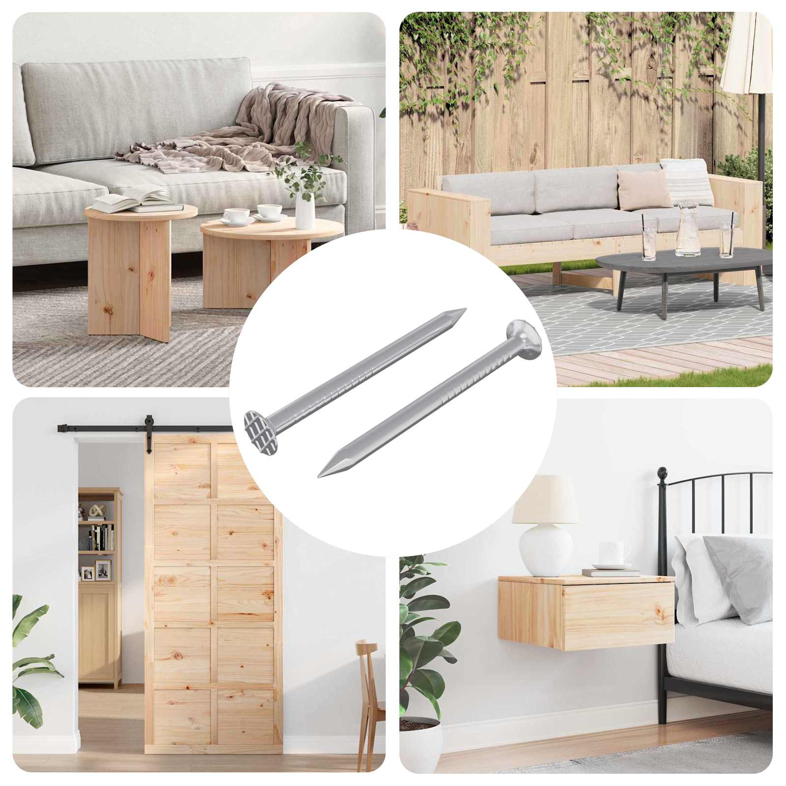 Szegek fa számára 2 pcs