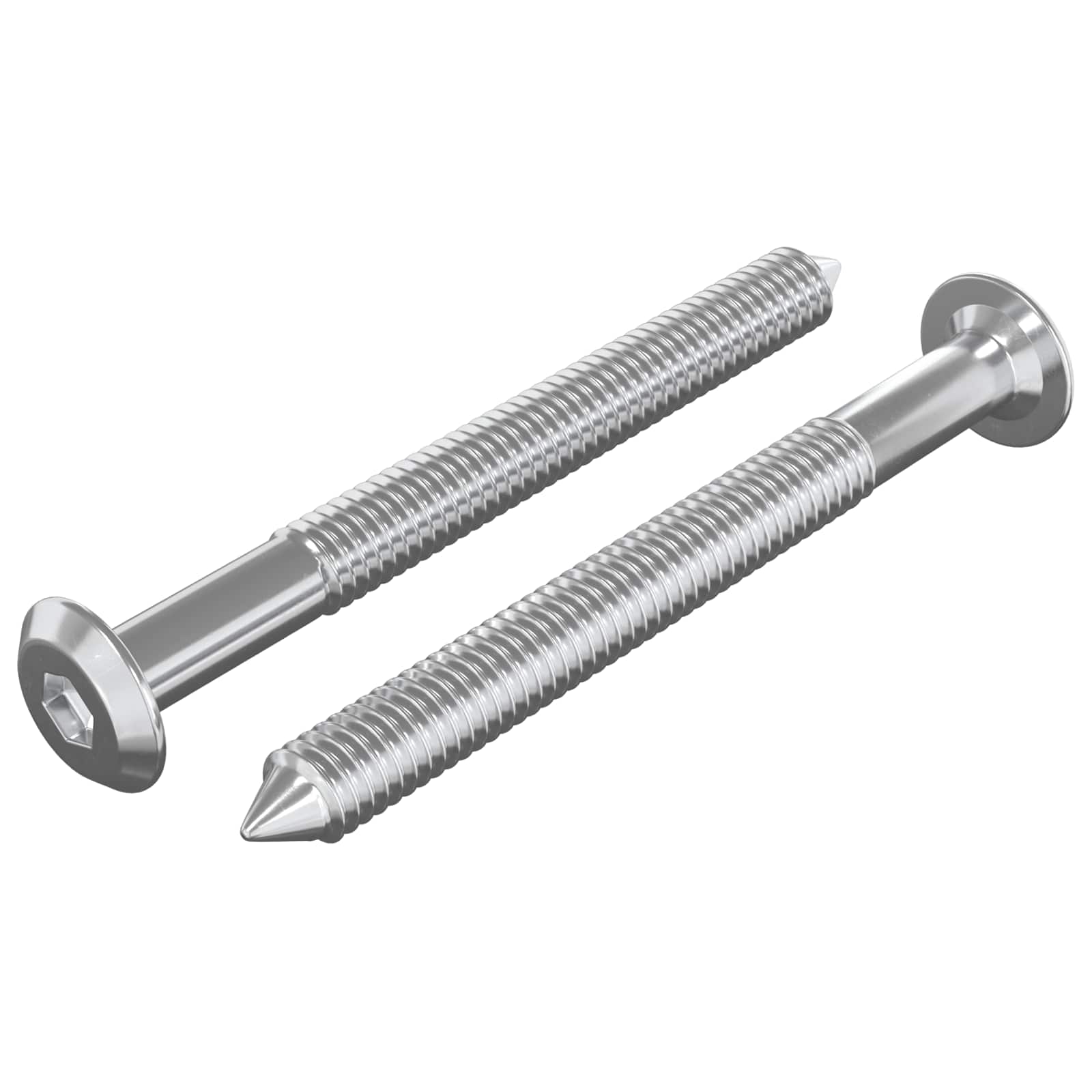Bútorcsavarok 2 pcs ezüst m6 x 60 mm acél
