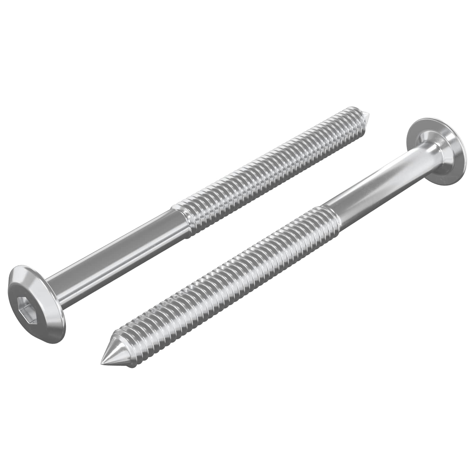 Bútorcsavarok 2 pcs ezüst m6 x 85 mm acél