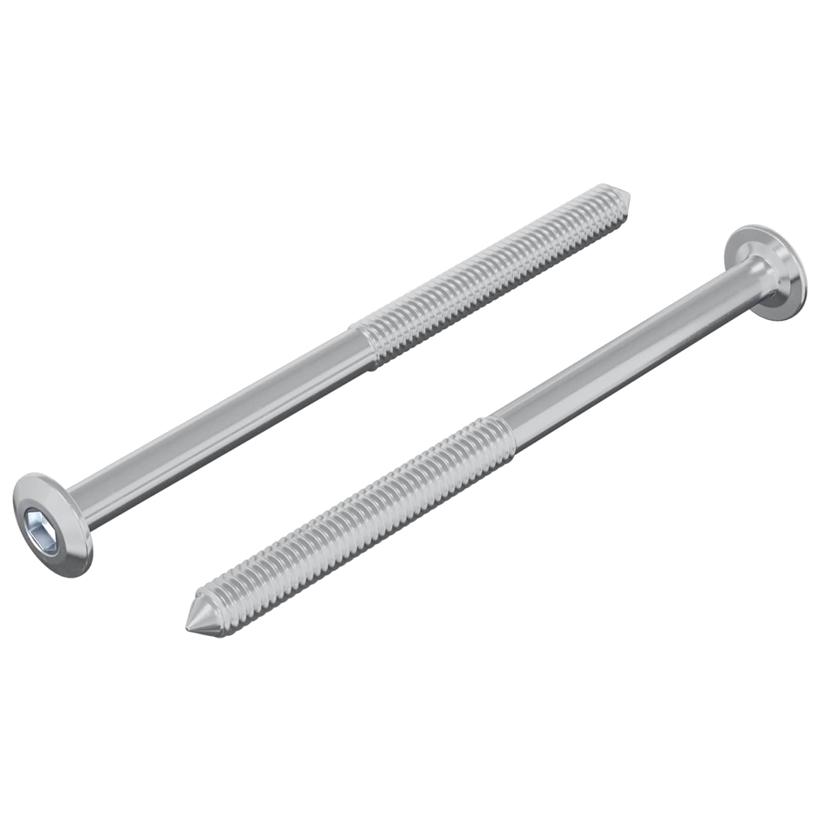 Csavar 2 pcs ezüst m6 x 85 mm acél