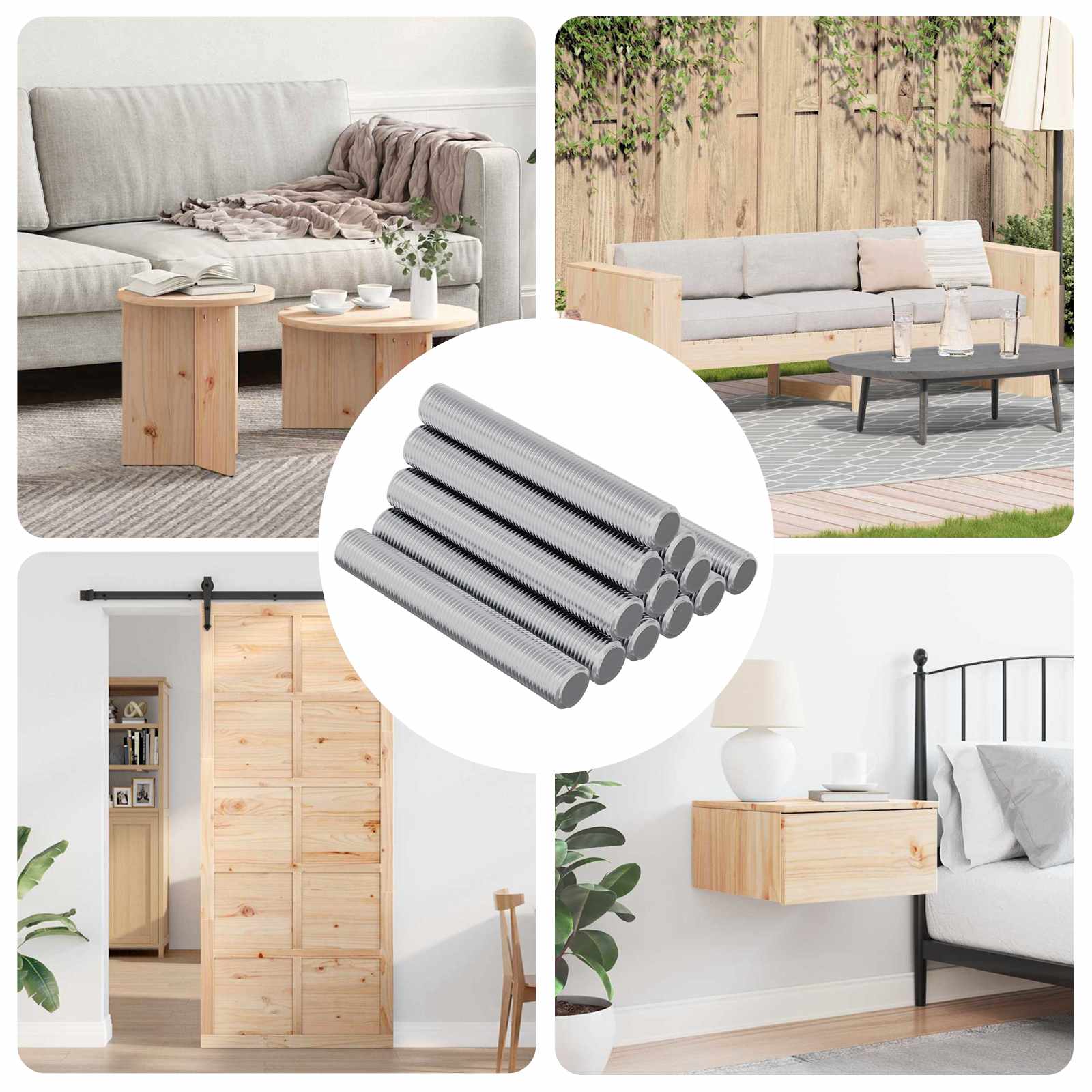 Menetes rúd 1000 pcs ezüst acél