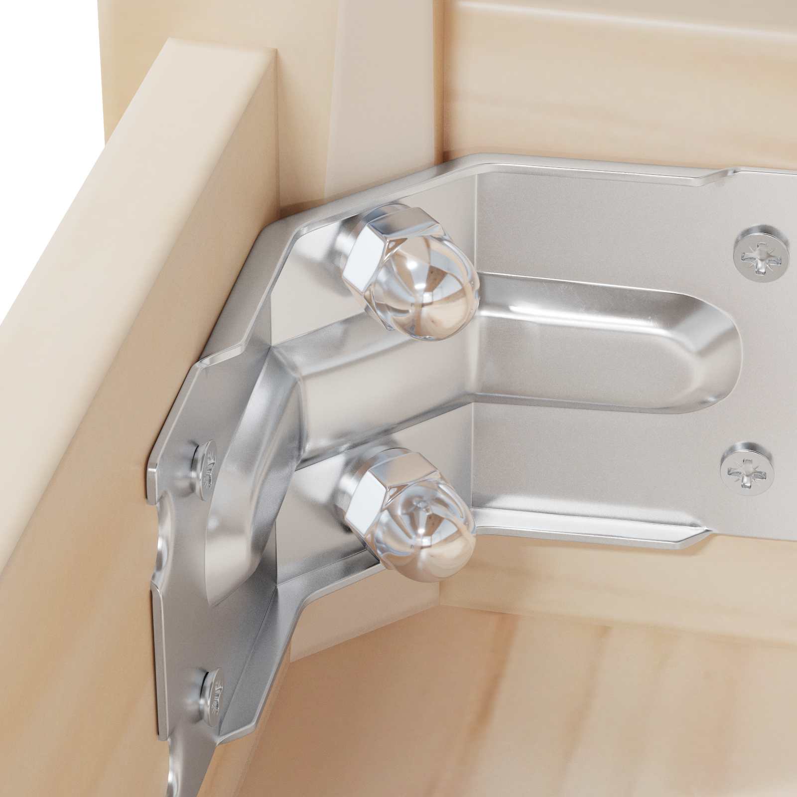 Hatású makk anyák 12 pcs ezüst m8 vas